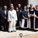 D. António Moiteiro presente na bênção da primeira pedra da igreja abacial do Mosteiro Trapista